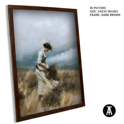 Artwork in Dark Brown Frame
