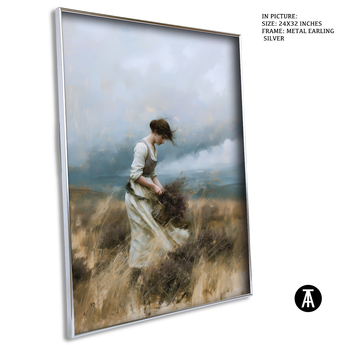 Artwork in Metal Earling Silver Frame