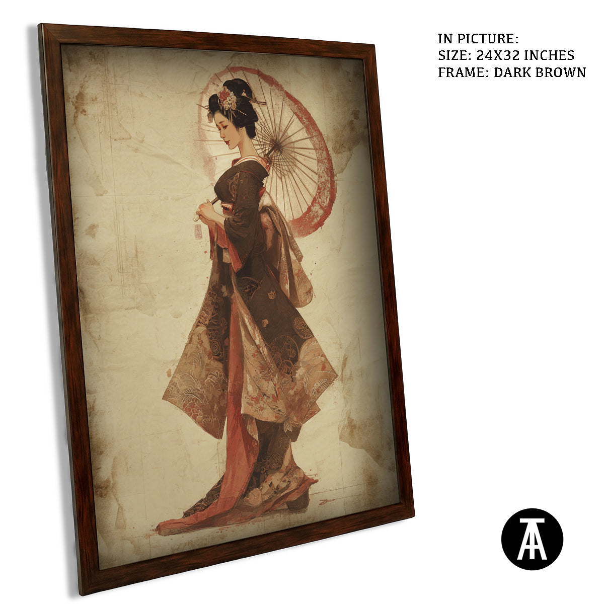 Artwork in Metal Champagne Gold Frame