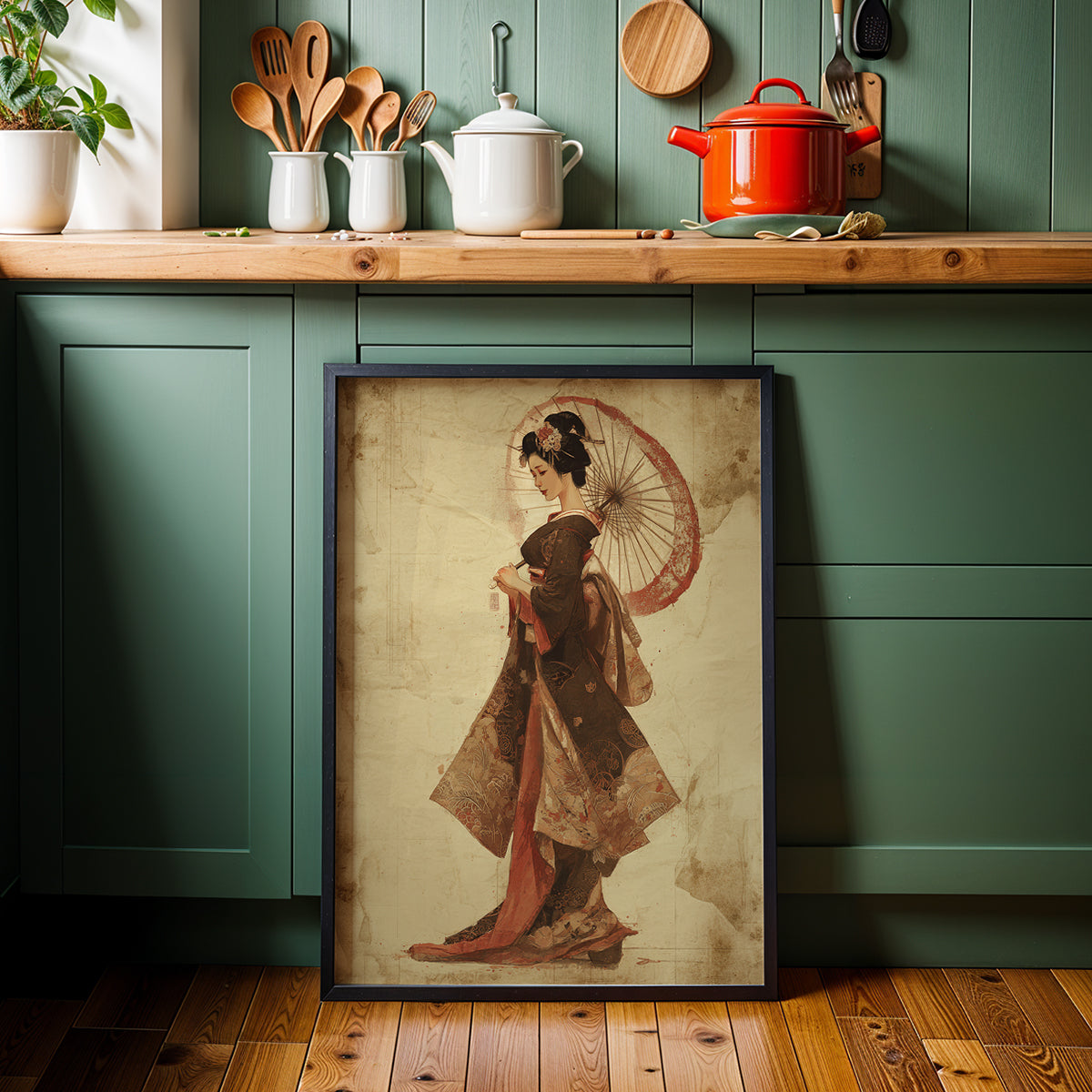 Japanese Artwork in a Lifestyle Setting