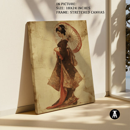 Artwork in Natural Wood Frame