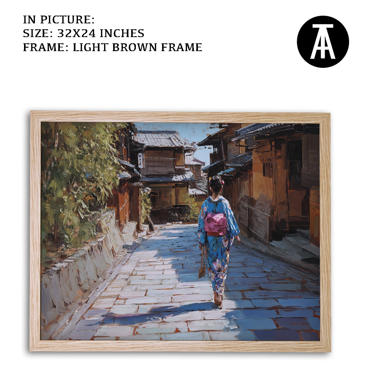 Artwork in Dark Brown Frame