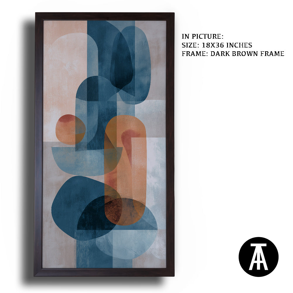 Artwork in Dark Brown Frame