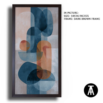 Artwork in Dark Brown Frame