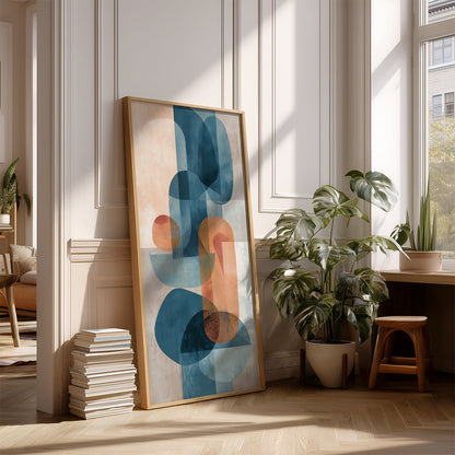 Panoramic Indian Painting in a Lifestyle Setting