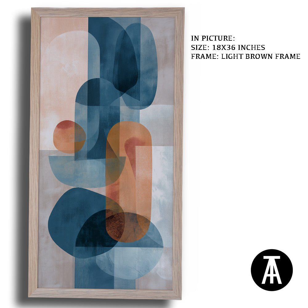 Artwork in Light Brown Frame