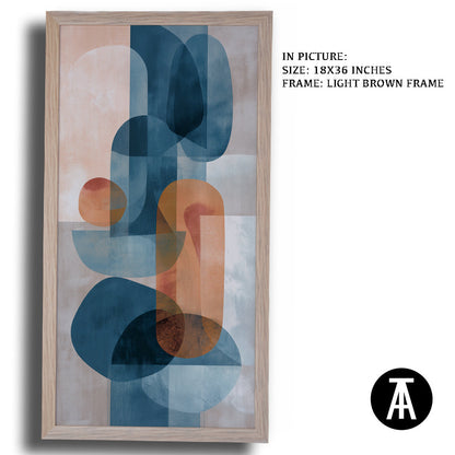 Artwork in Light Brown Frame