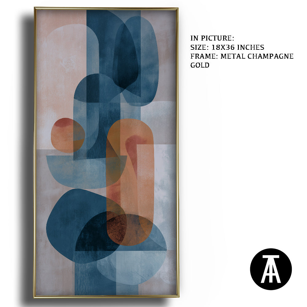 Artwork in Metal Champagne Gold Frame