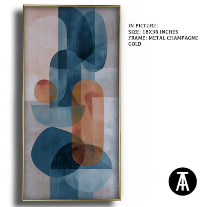 Artwork in Metal Champagne Gold Frame