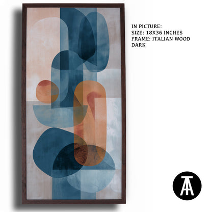 Artwork in Dark Wood Frame