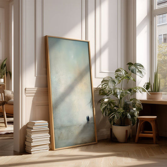 Panoramic Indian Painting in a Lifestyle Setting