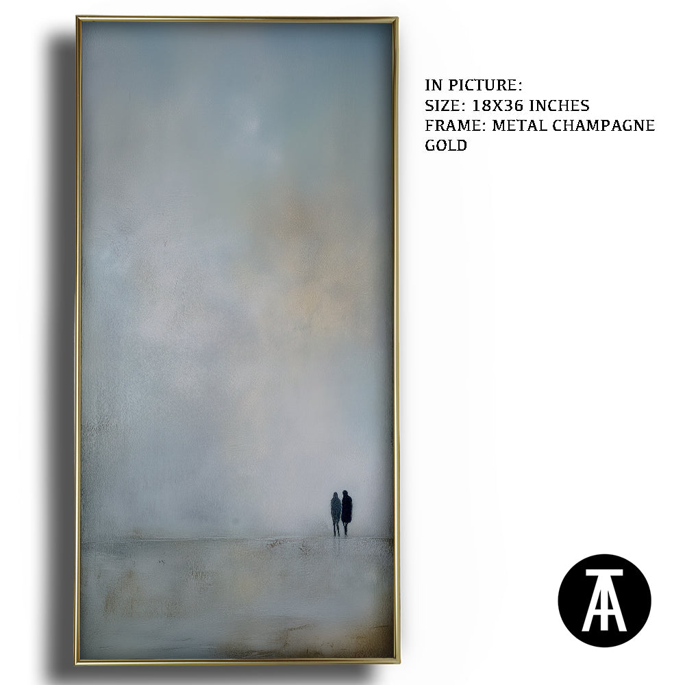 Artwork in Metal Champagne Gold Frame