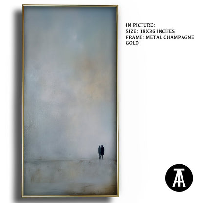 Artwork in Metal Champagne Gold Frame