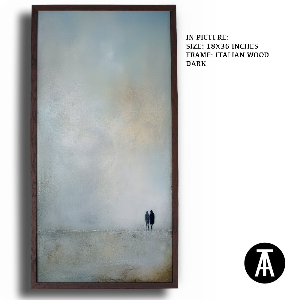 Artwork in Dark Wood Frame