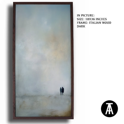 Artwork in Dark Wood Frame