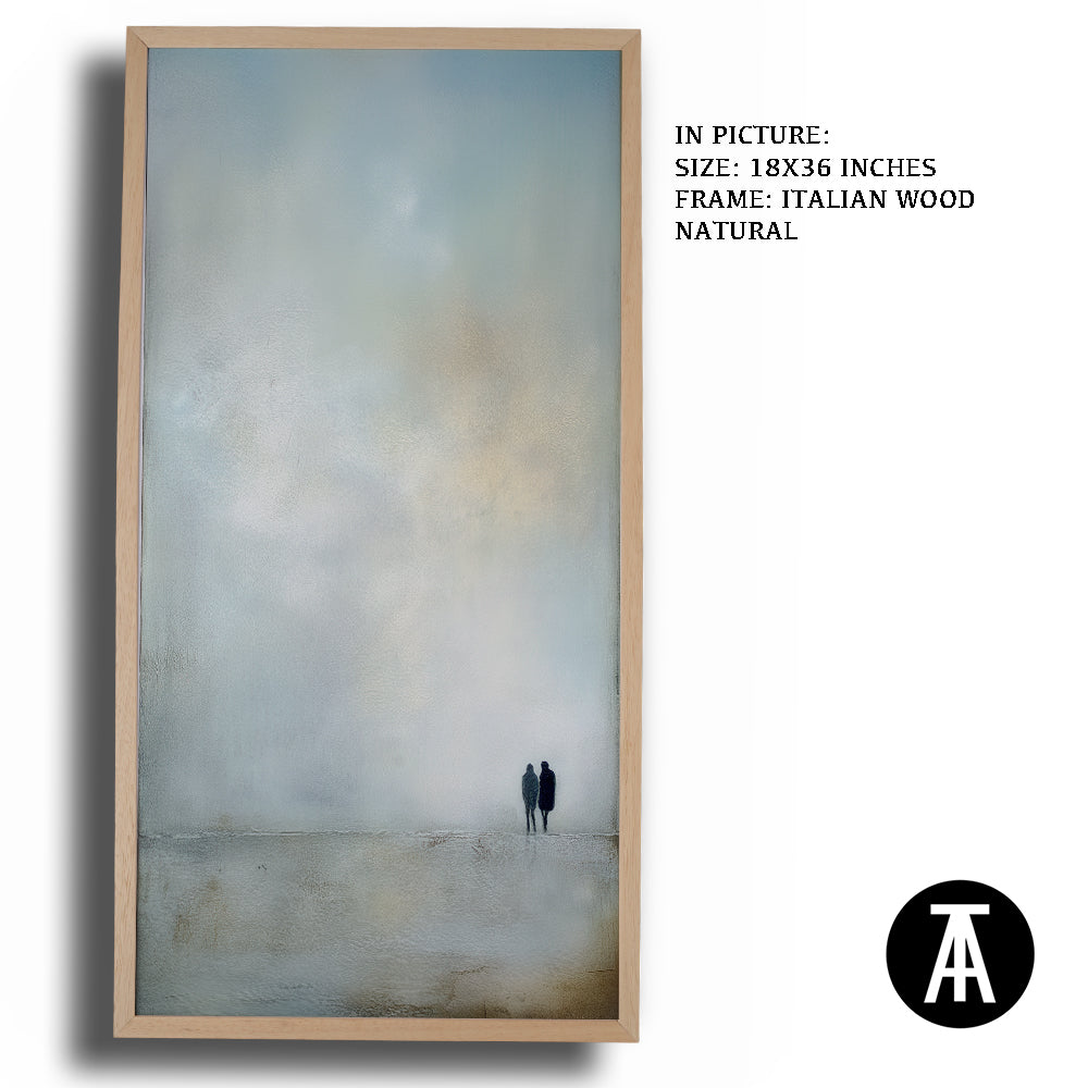 Artwork in Natural Wood Frame