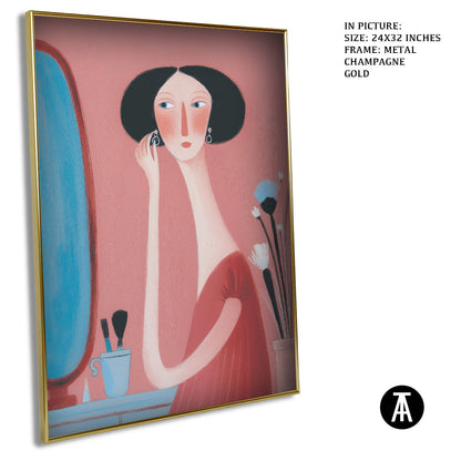 Artwork in Metal Champagne Gold Frame