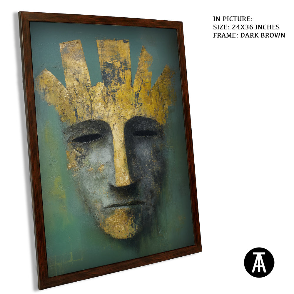 Artwork in Dark Brown Frame