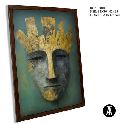 Artwork in Dark Brown Frame