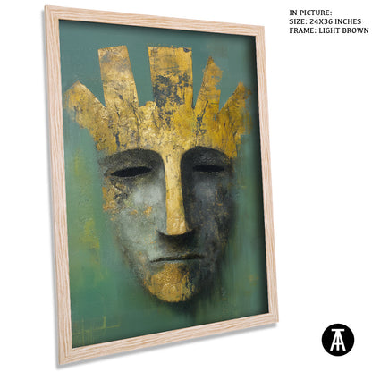 Artwork in Light Brown Frame