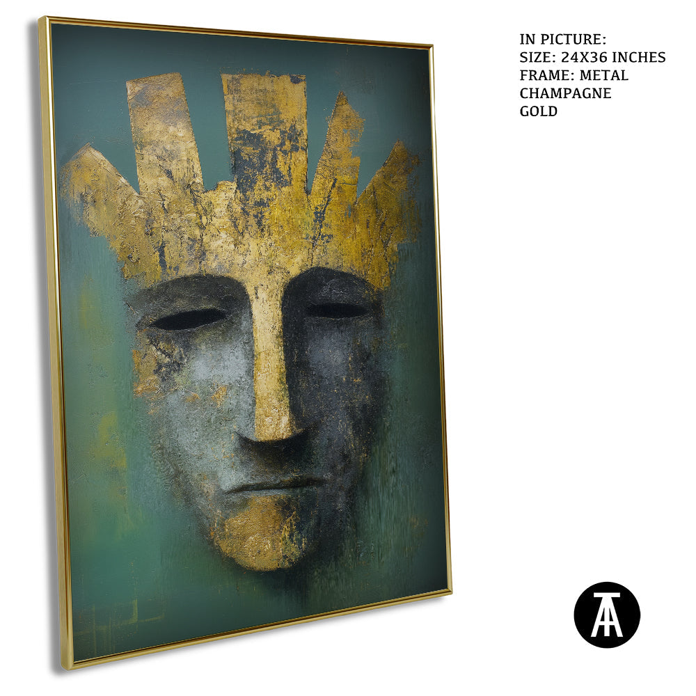 Artwork in Metal Champagne Gold Frame