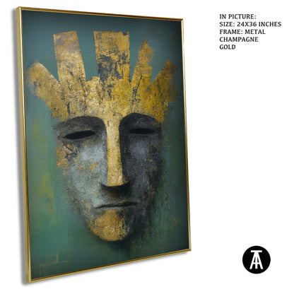 Artwork in Metal Champagne Gold Frame