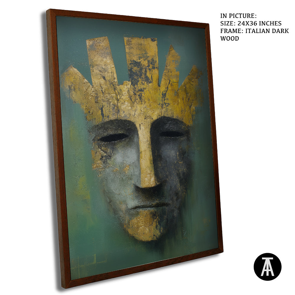 Artwork in Dark Wood Frame