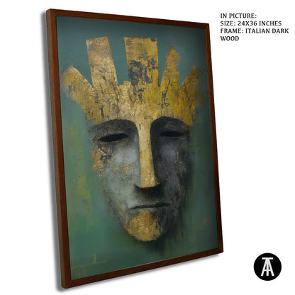 Artwork in Dark Wood Frame