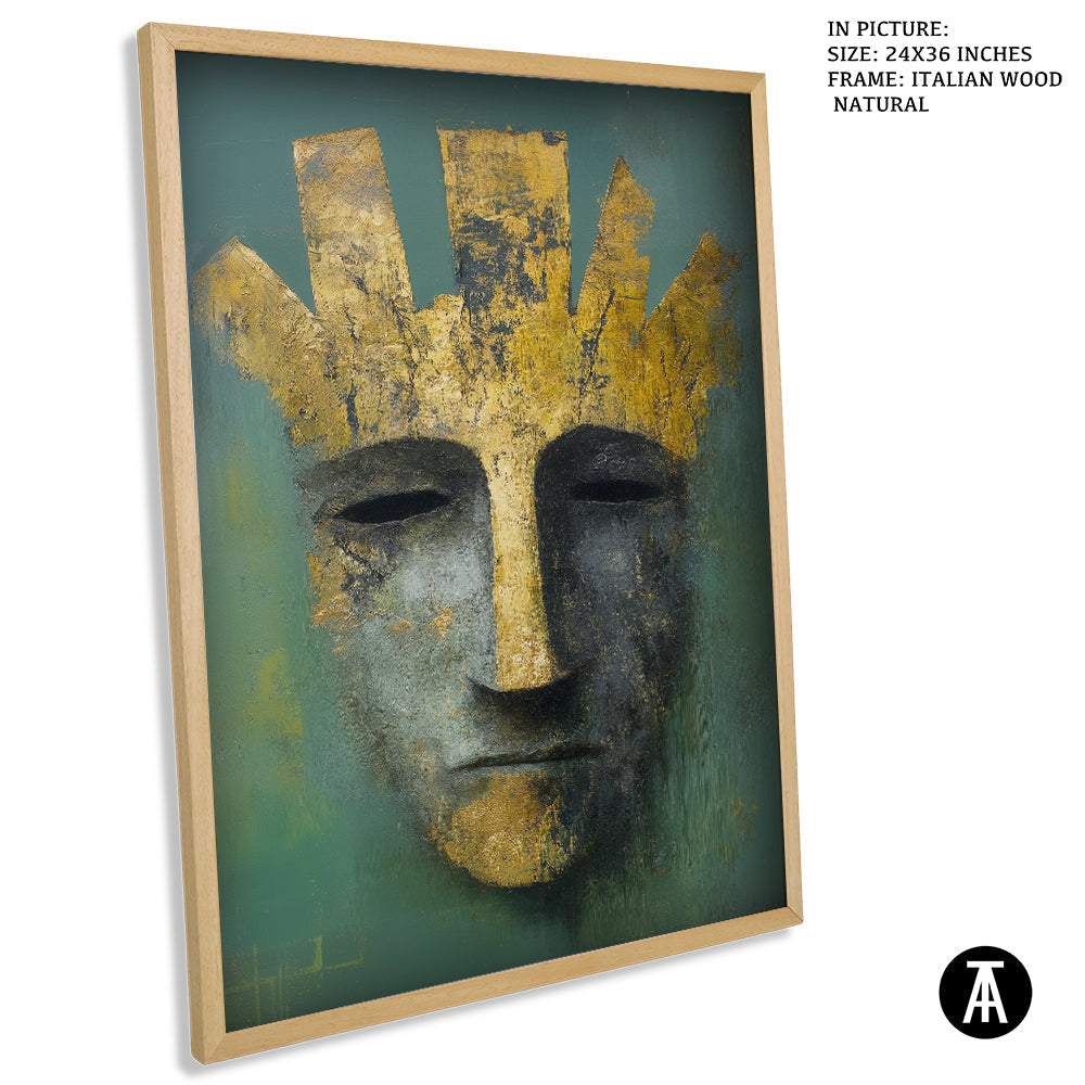 Artwork in Natural Wood Frame