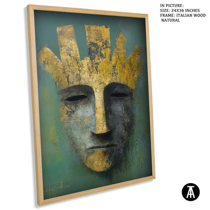 Artwork in Natural Wood Frame