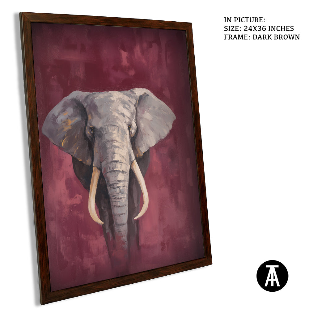 Artwork in Dark Brown Frame