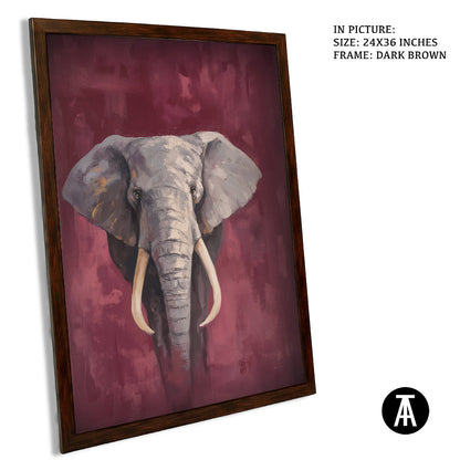 Artwork in Dark Brown Frame