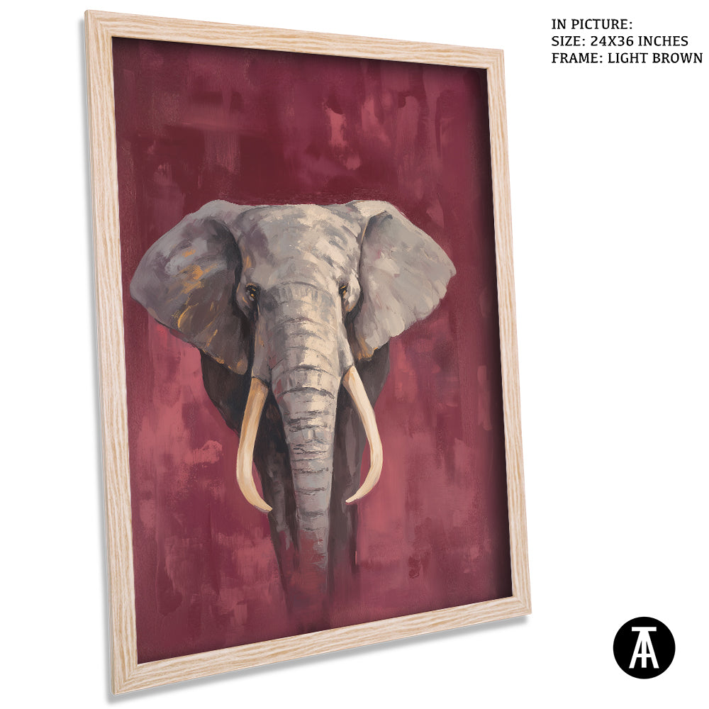 Artwork in Light Brown Frame