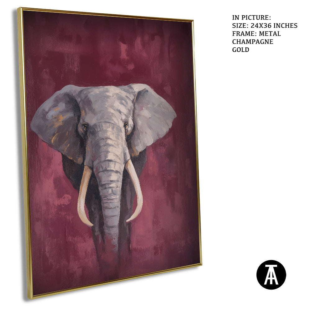 Artwork in Metal Champagne Gold Frame