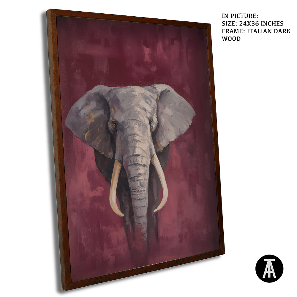 Artwork in Dark Wood Frame