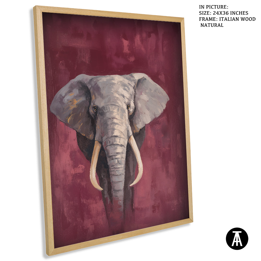 Artwork in Natural Wood Frame