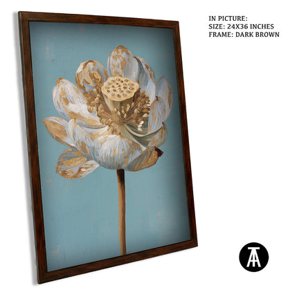 Artwork in Dark Brown Frame