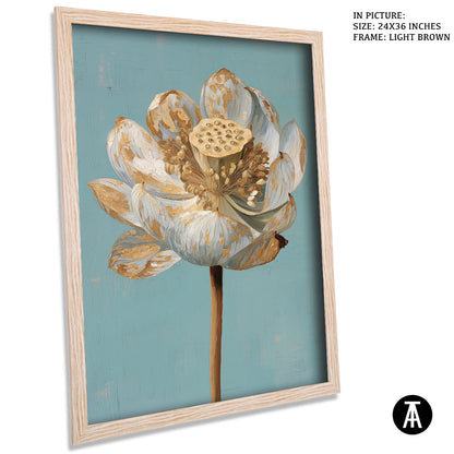 Artwork in Light Brown Frame