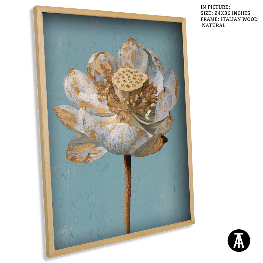 Artwork in Natural Wood Frame