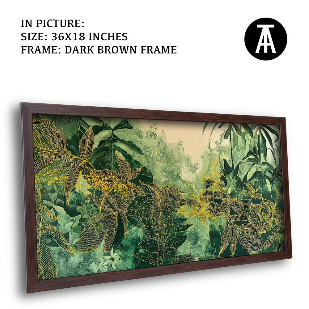 Artwork in Dark Brown Frame