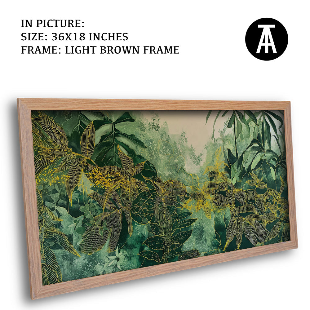 Artwork in Light Brown Frame