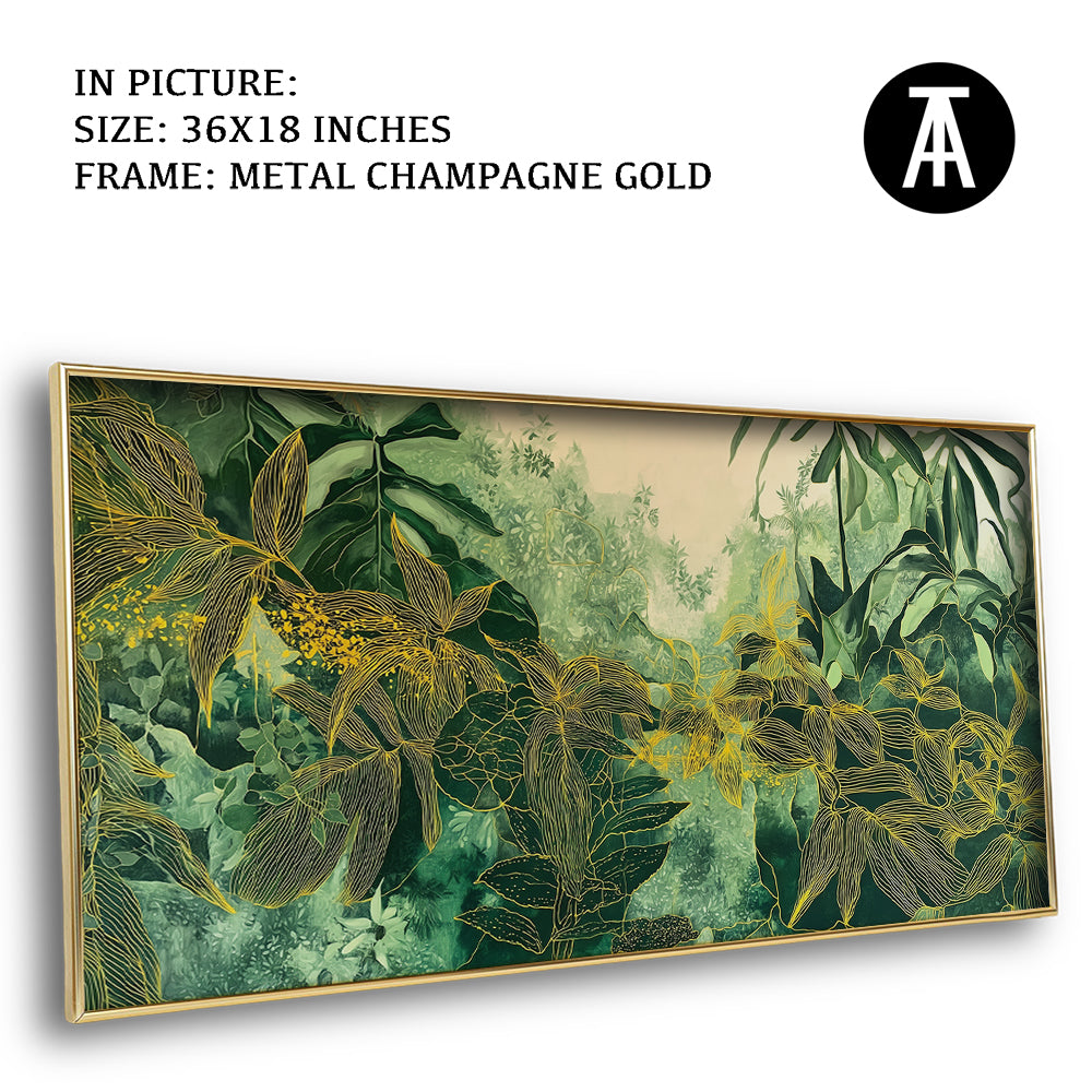 Artwork in Metal Champagne Gold Frame