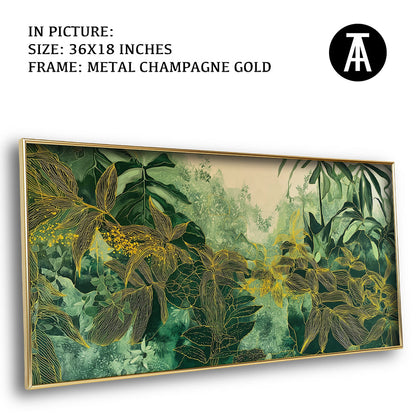 Artwork in Metal Champagne Gold Frame