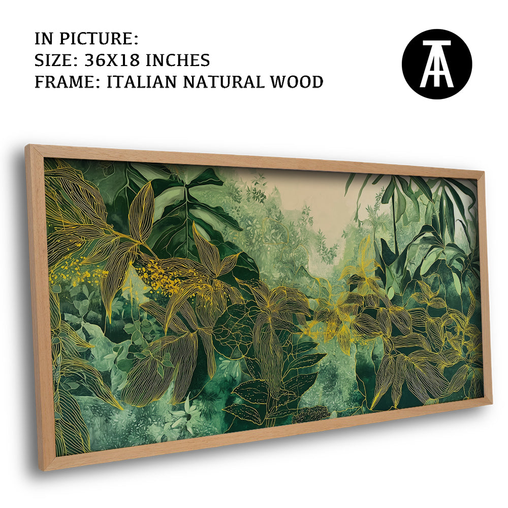 Artwork in Natural Wood Frame