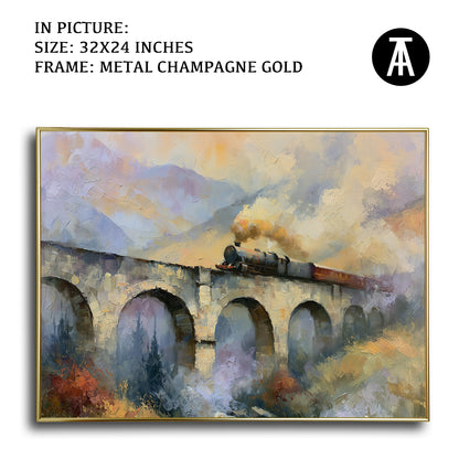 Artwork in Metal Champagne Gold Frame