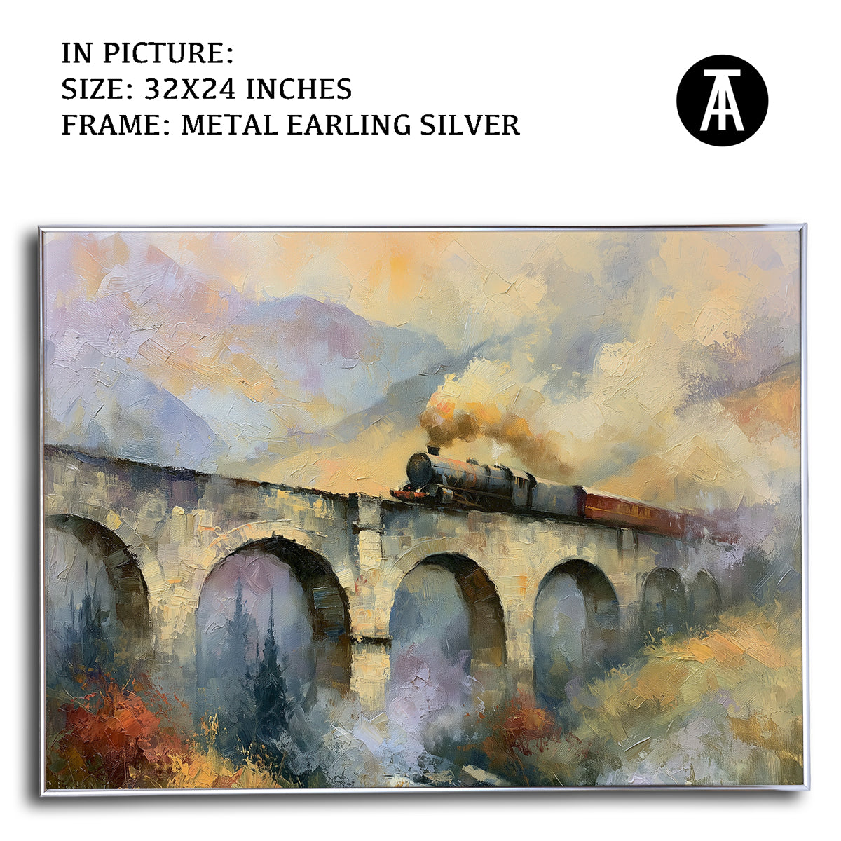 Artwork in Metal Earling Silver Frame