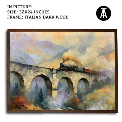 Artwork in Dark Wood Frame
