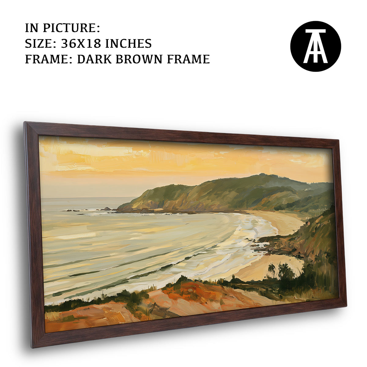 Artwork in Dark Brown Frame