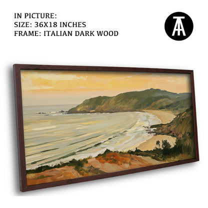 Artwork in Dark Wood Frame