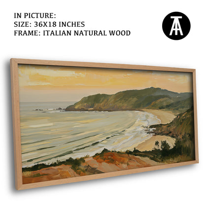 Artwork in Natural Wood Frame